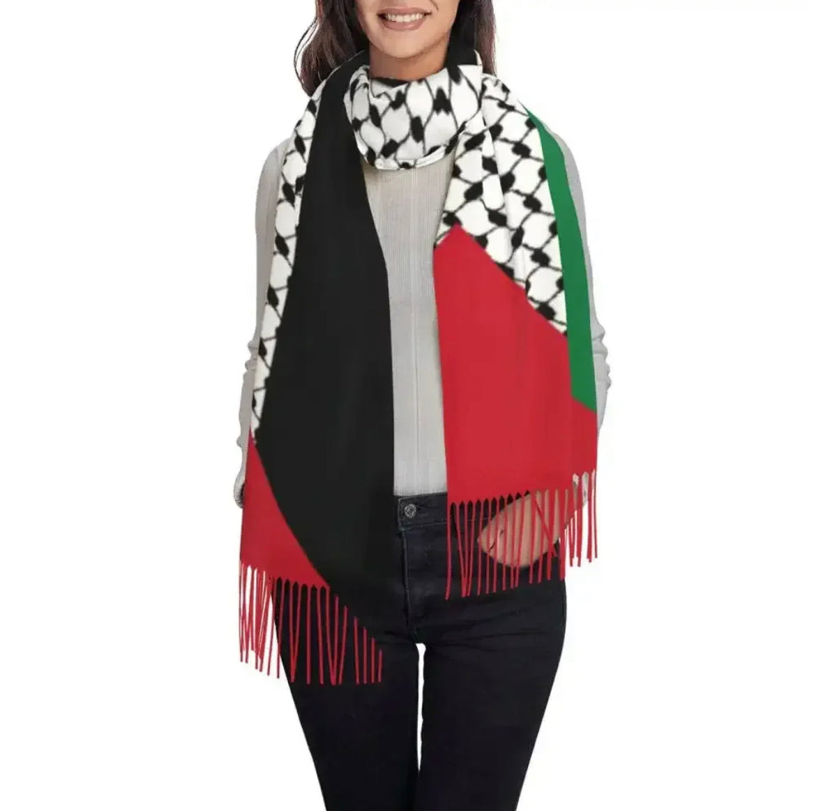 Large Palestine Scarf with Soft Fabric 200x70 cm