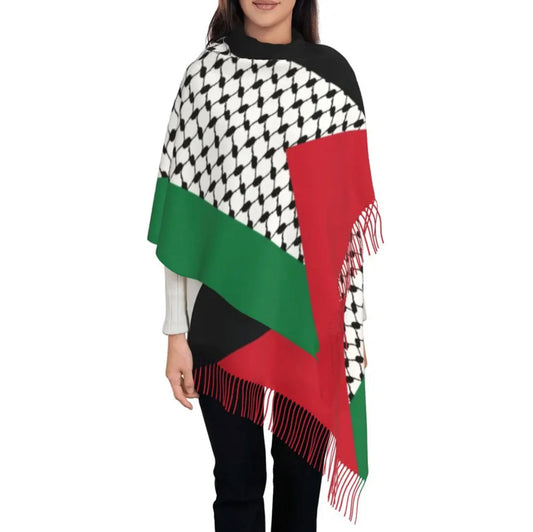 Large Palestine Scarf with Soft Fabric 200x70 cm