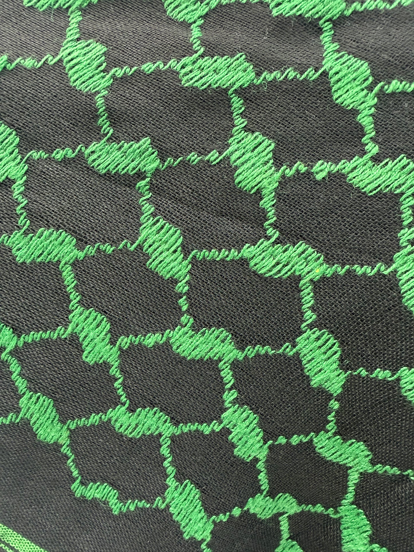 Kufiya/Keffiyeh verde/blanco de algodón premium