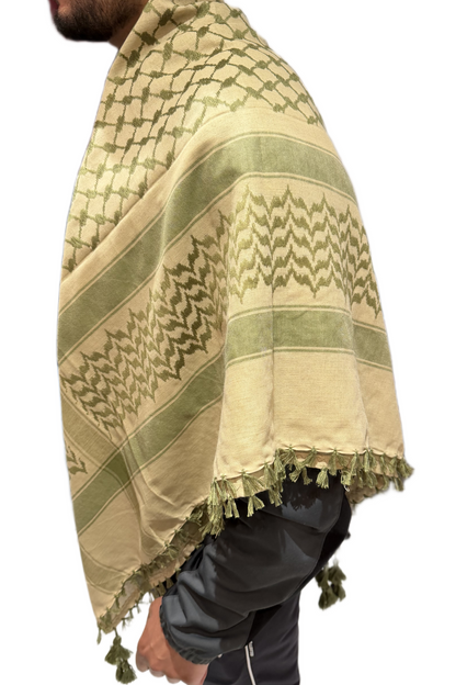Kufiya/Keffiyeh Dessert Olive Cotton