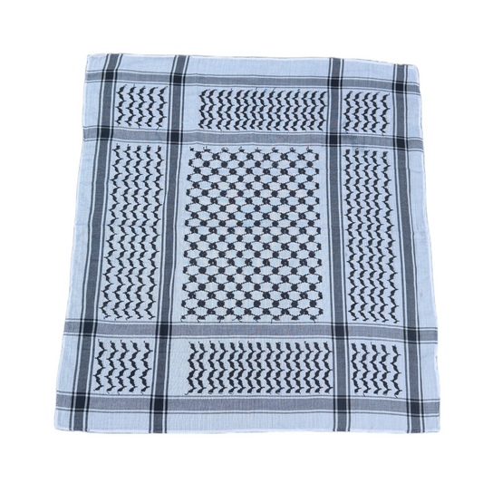 Kufiya/Keffiyeh Bandana Traditional Black/White