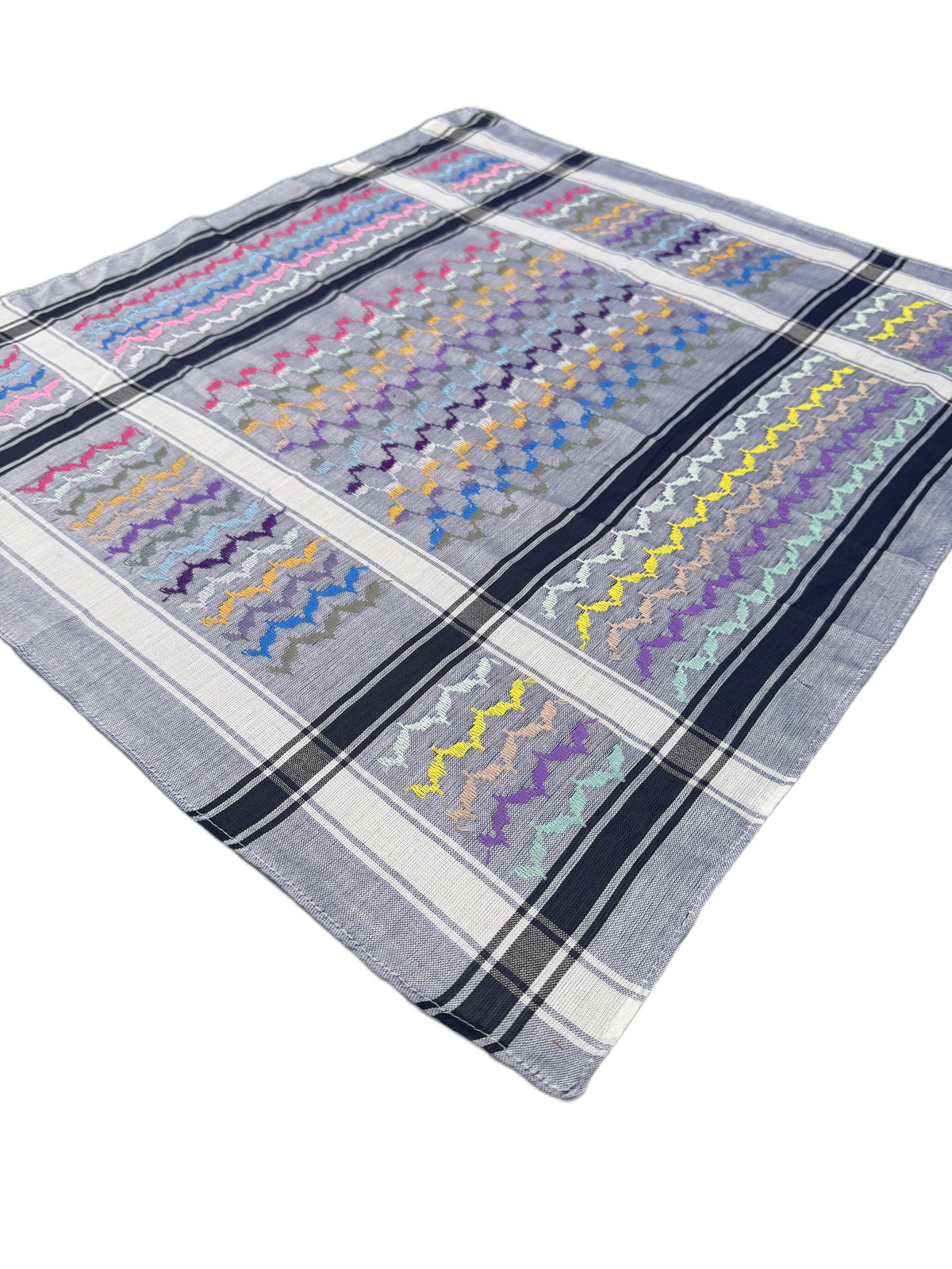Kufiya/Keffiyeh Bandana Purple Rainbow