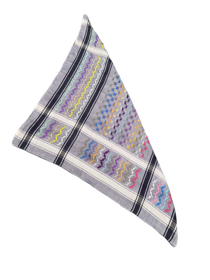 Kufiya/Keffiyeh Bandana Purple Rainbow