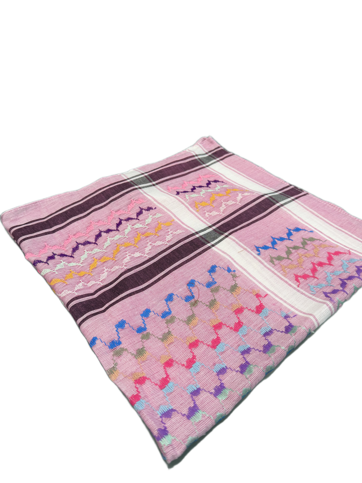 Kufiya/Keffiyeh Bandana Pink Rainbow