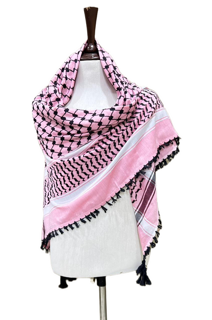 Kufiya/Keffiyeh Desert Pink 100% Katoen
