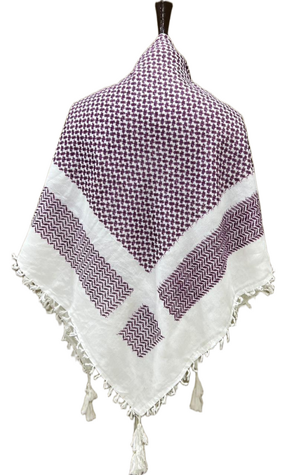 Kufiya/Keffiyeh Paars 100% Premium Katoen