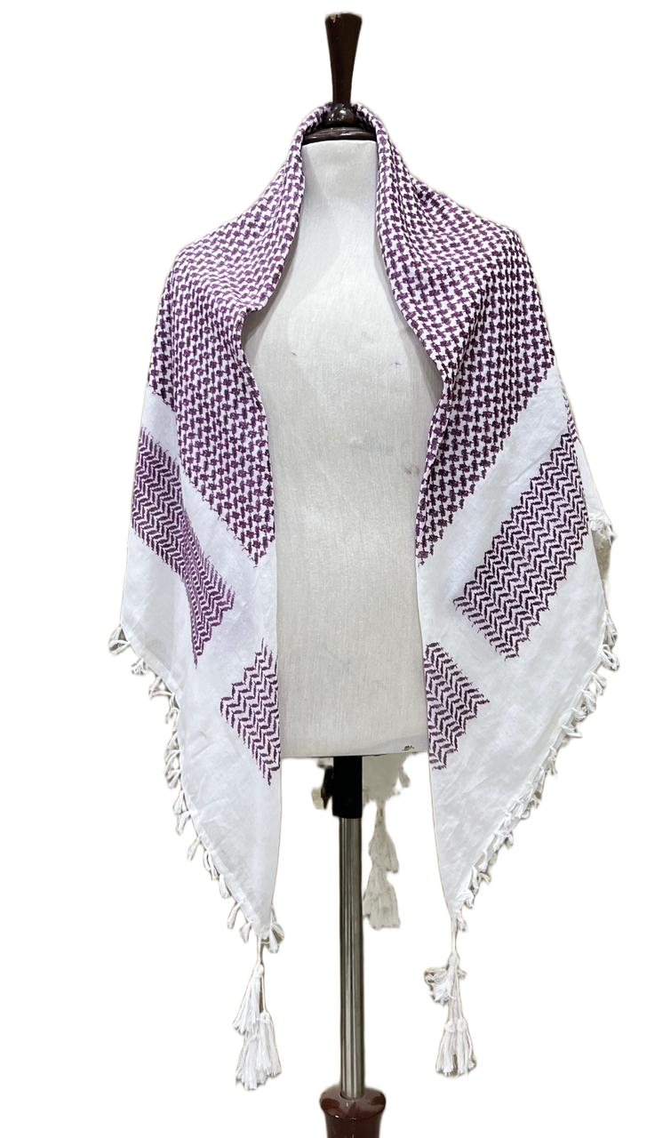 Kufiya/Keffiyeh Paars 100% Premium Katoen