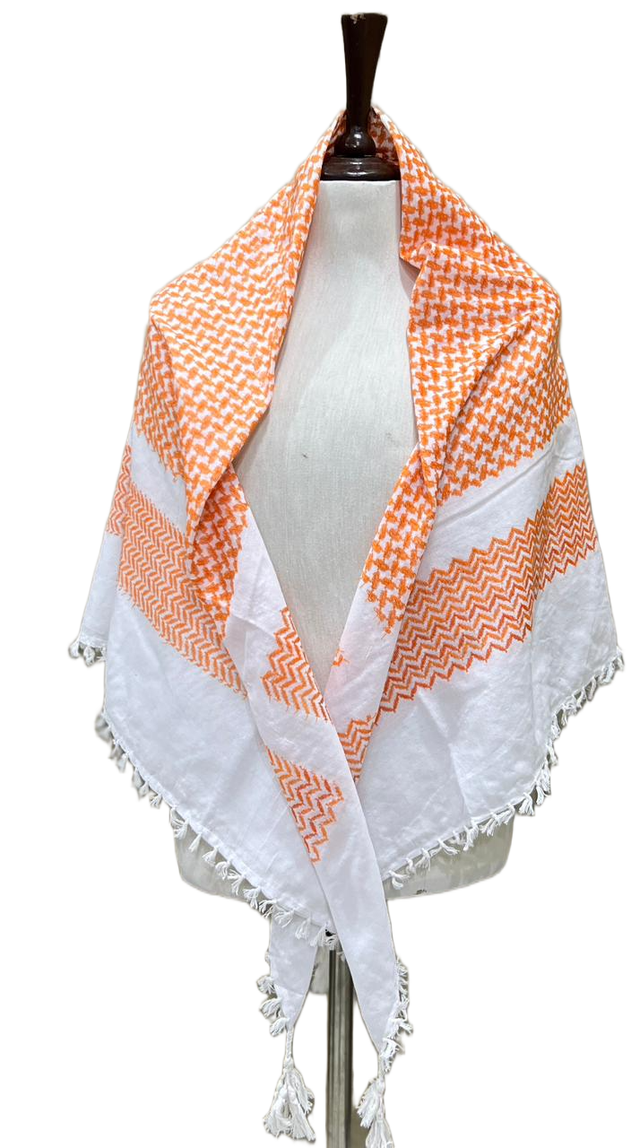 Kufiya/Keffiyeh Oranje 100% Premium Katoen