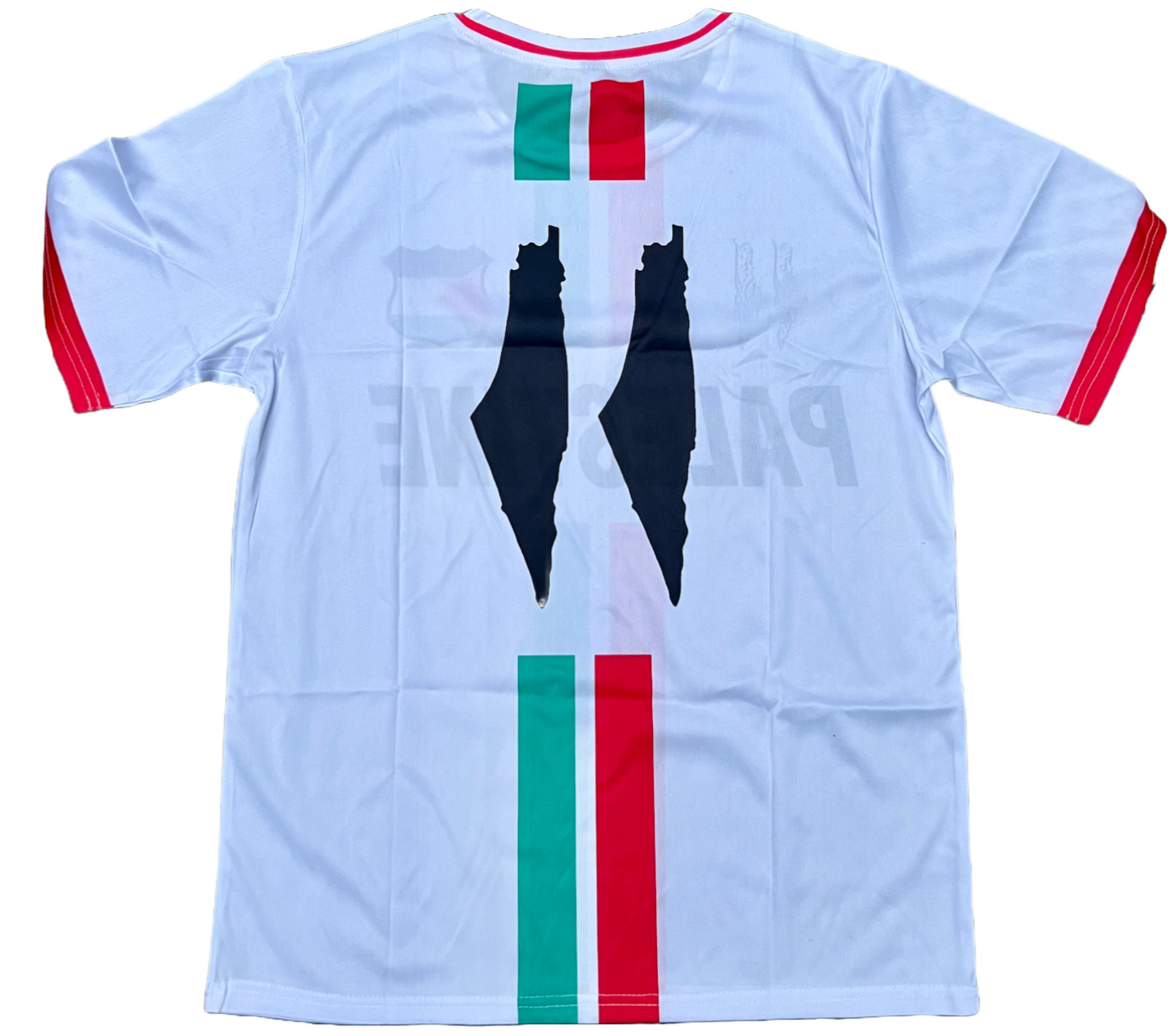 Palestina Voetbal T-shirt Unisex Wit