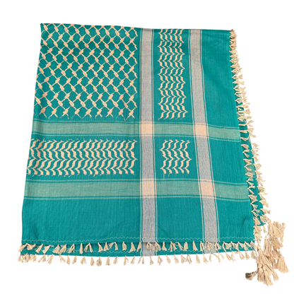 Kufiya/Keffiyeh Hellblau 100% Baumwolle