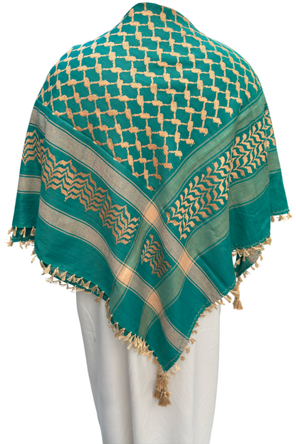 Kufiya/Keffiyeh Hellblau 100% Baumwolle