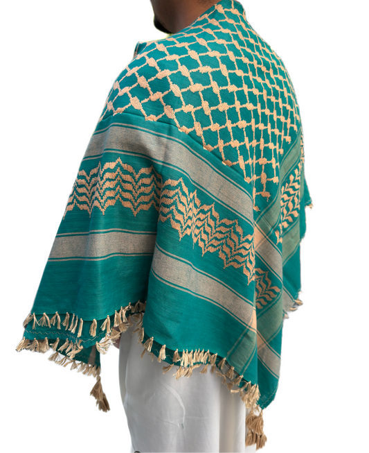 Kufiya/Keffiyeh Light Blue 100% Premium Katoen