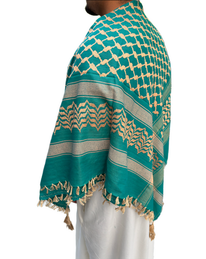 Kufiya/Keffiyeh Hellblau 100% Baumwolle