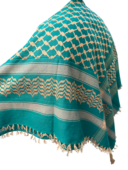 Kufiya/Keffiyeh Hellblau 100% Baumwolle
