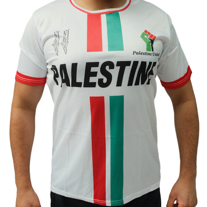 Palestine United Voetbal T-shirt Unisex Wit