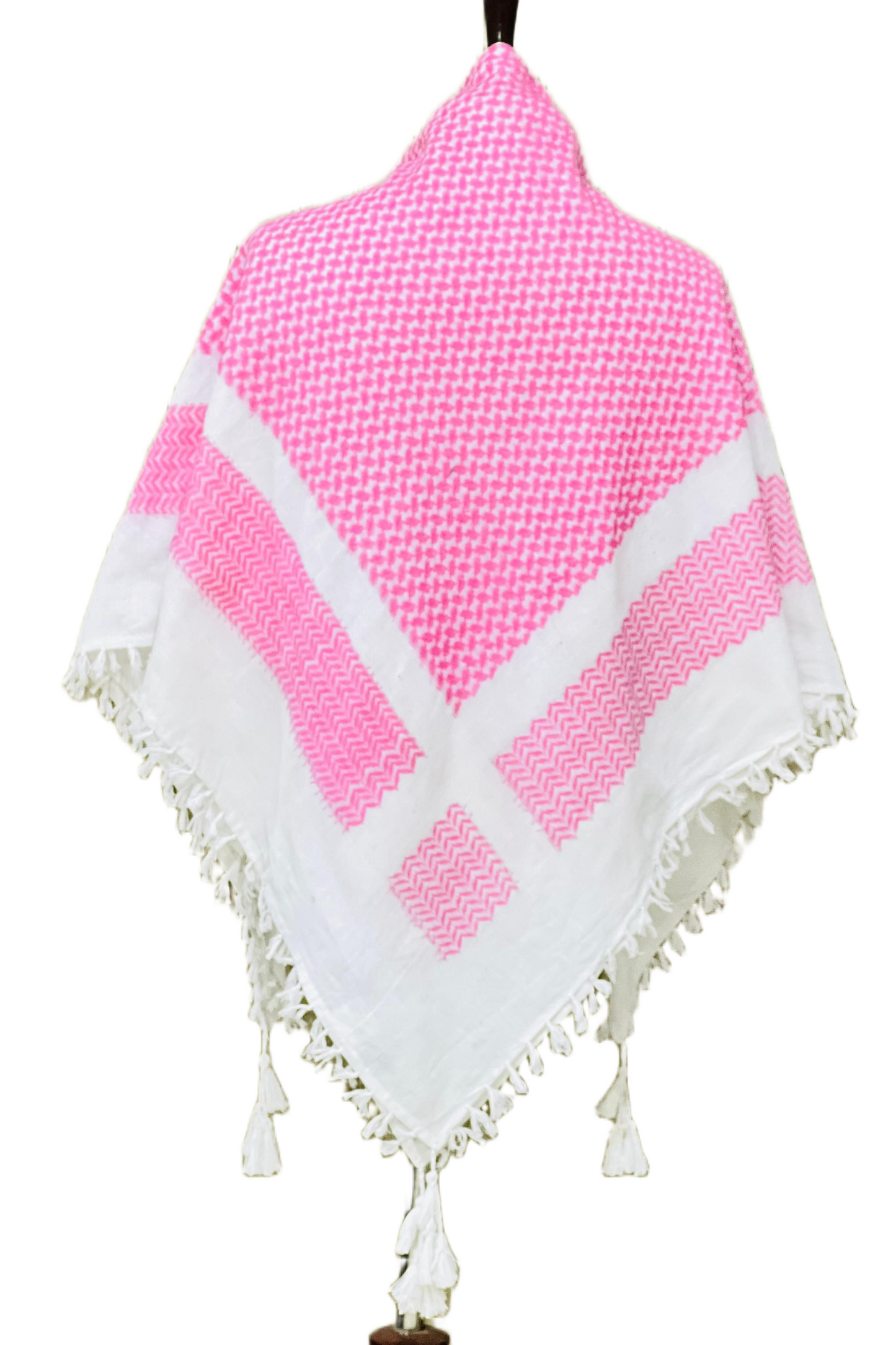 Kufiya/Keffiyeh Pink 100% Premium Cotton