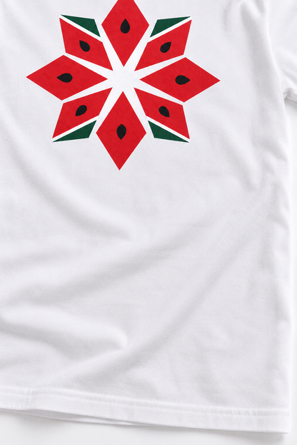 Melon Tatreez Tee hem detail