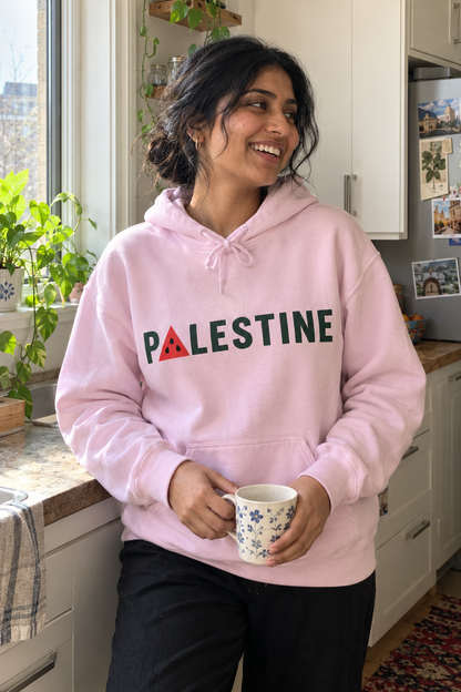 AI sfeerbeeld van Palestine Watermelon Hoodie in Light Pink