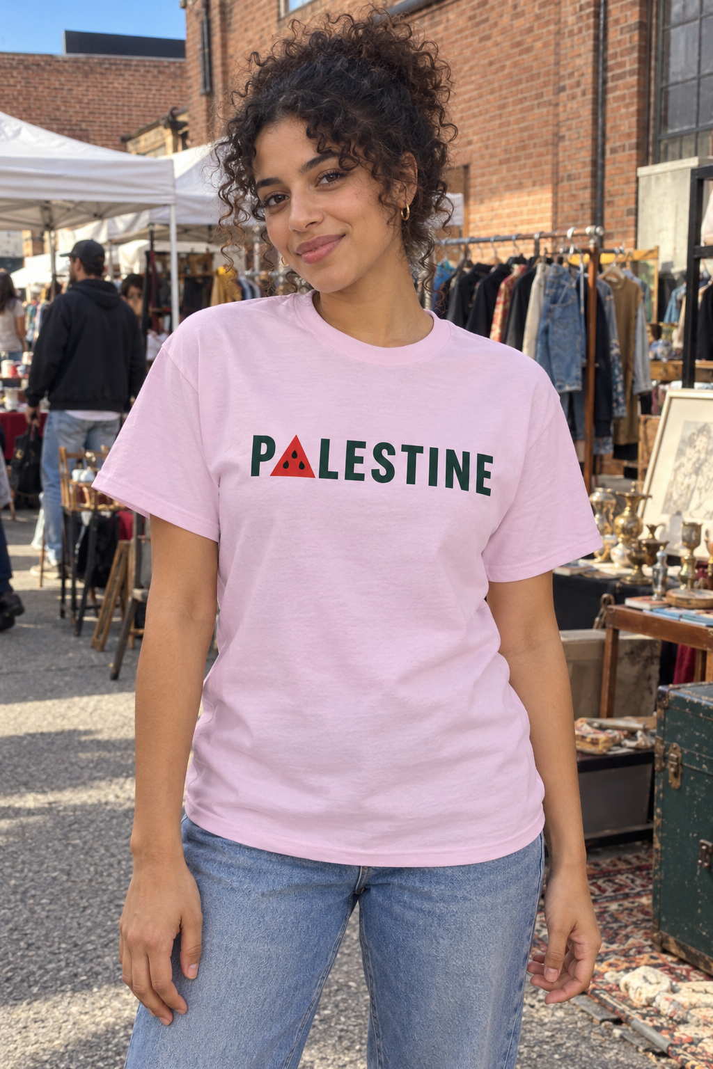 Palästina-Wassermelonen-T-Shirt ugc-pink