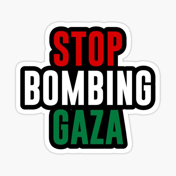 STOP BOMBING GAZA Autocolante 9x11 cm 5/10/20/40 Peças